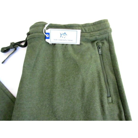 Southern Tide Men's Backrush Heather Hunter Green Fleece Jogger Pants NWT - Picture 3 of 5